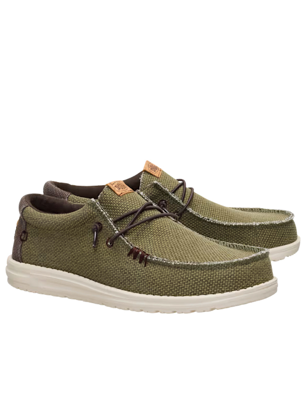 Hey Dude Wally braided shoe Burnt Olive/Delicioso brown