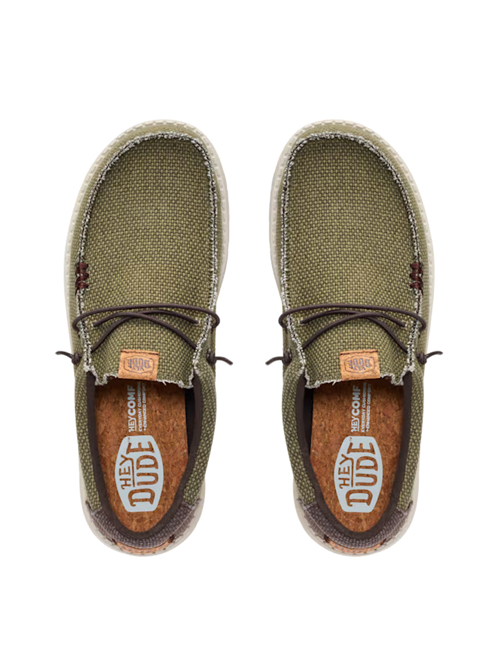 Hey Dude Wally braided shoe Burnt Olive/Delicioso brown