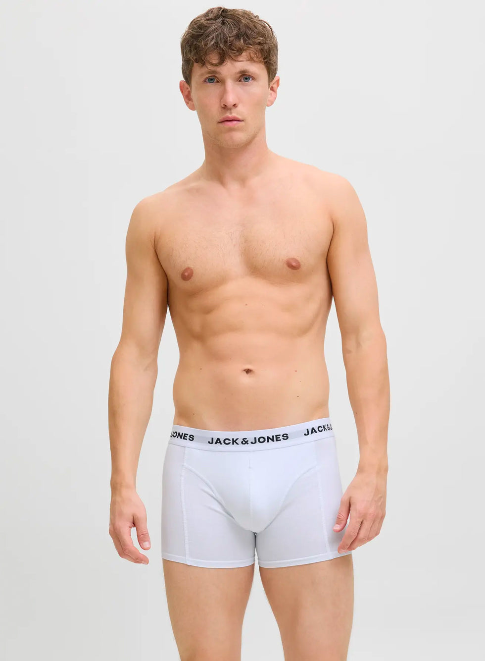 Jack & Jones Mens Underwear Solid Trunks 7 Pack Black / White / Grey