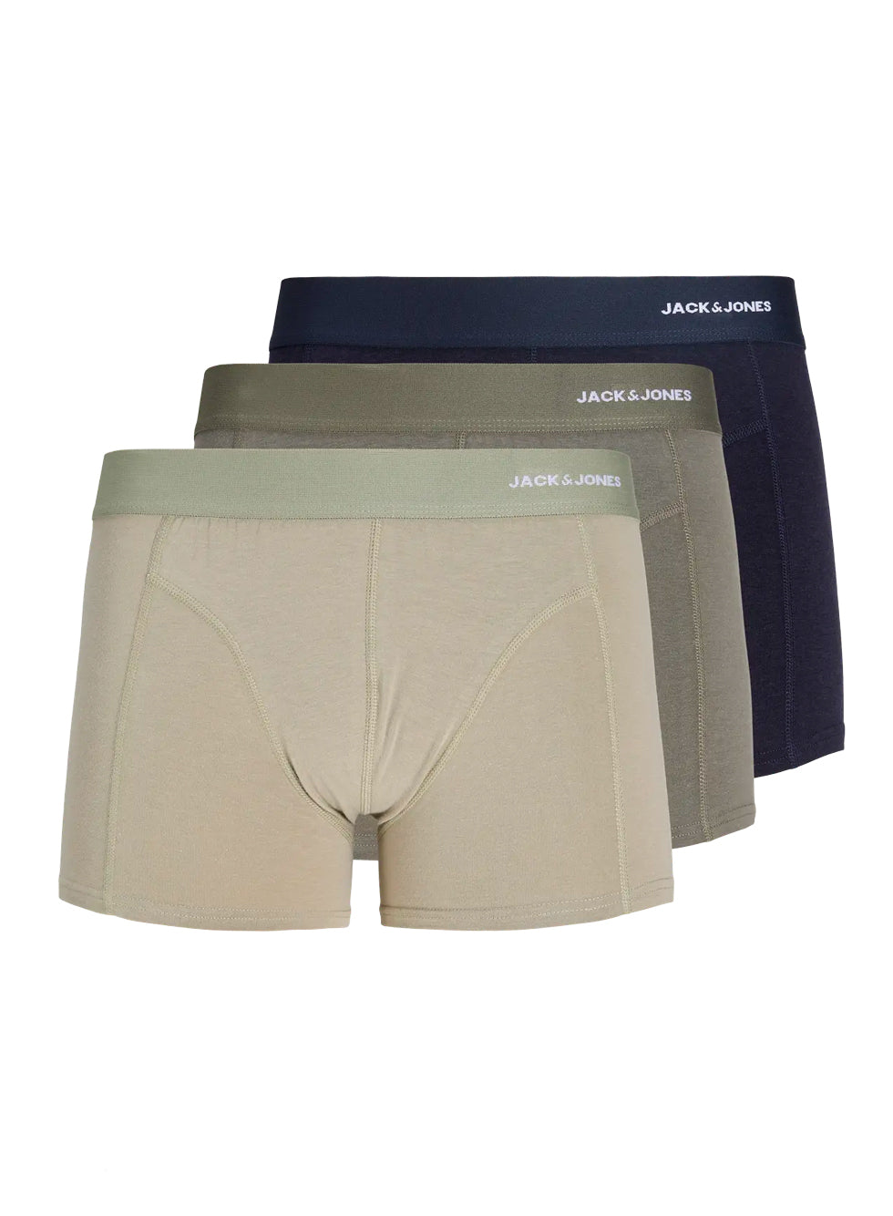 Jack & Jones JAC Gabriel Bamboo Trunks 3 pk Smokey/Olive/Seagrass
