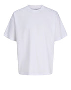 Jack & Jones JJEBarron T-Shirt Short Sleeve Crew Neck WHITE