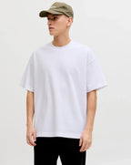 Jack & Jones JJEBarron T-Shirt Short Sleeve Crew Neck WHITE