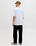 Jack & Jones JJEBarron T-Shirt Short Sleeve Crew Neck WHITE