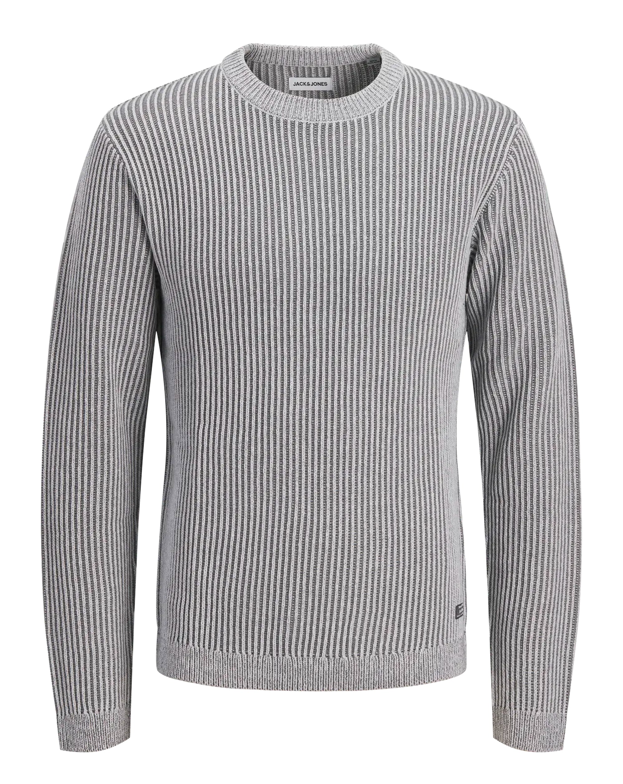 Jack & Jones JJE Dover Knit Crew Neck Sweater – Light Grey Melange