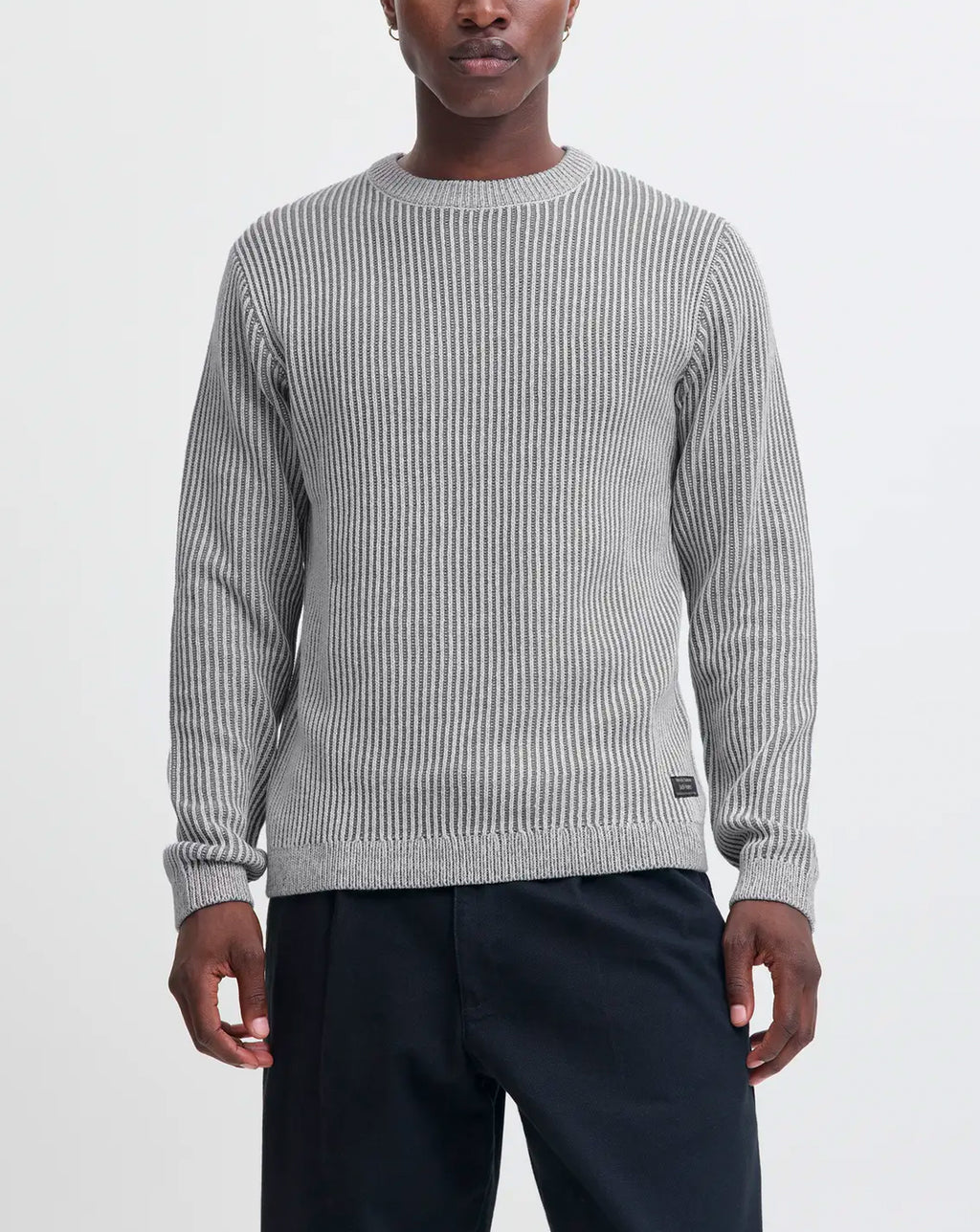 Jack & Jones JJE Dover Knit Crew Neck Sweater – Light Grey Melange