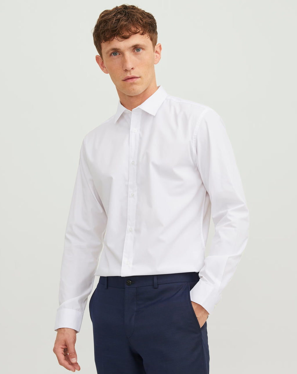 Jack & Jones JJE JOE Slim Fit Long sleeve shirt WHITE