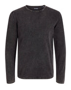 Jack & Jones JJELEO Knit crew neck CAVIAR