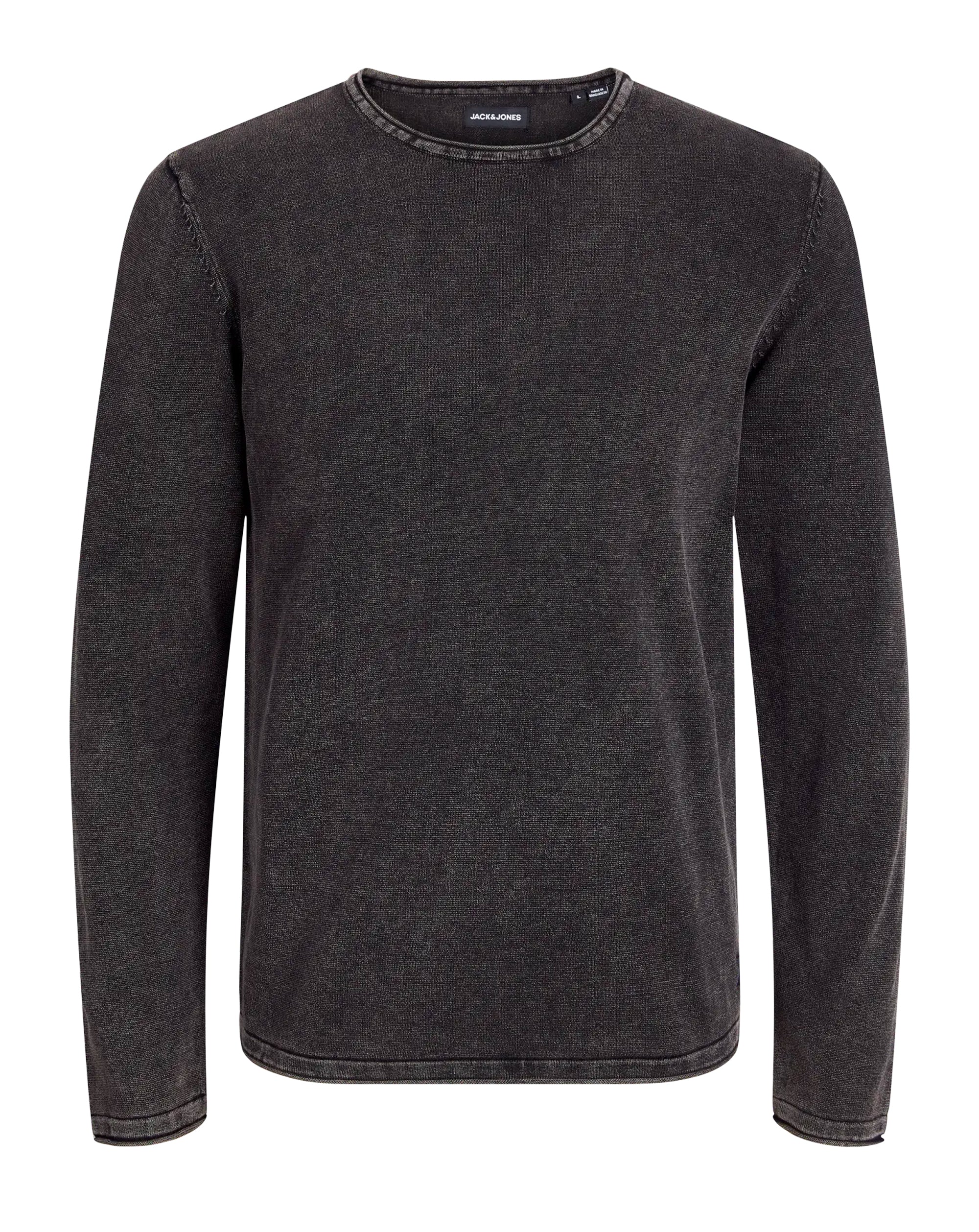 Jack & Jones JJELEO Knit crew neck CAVIAR