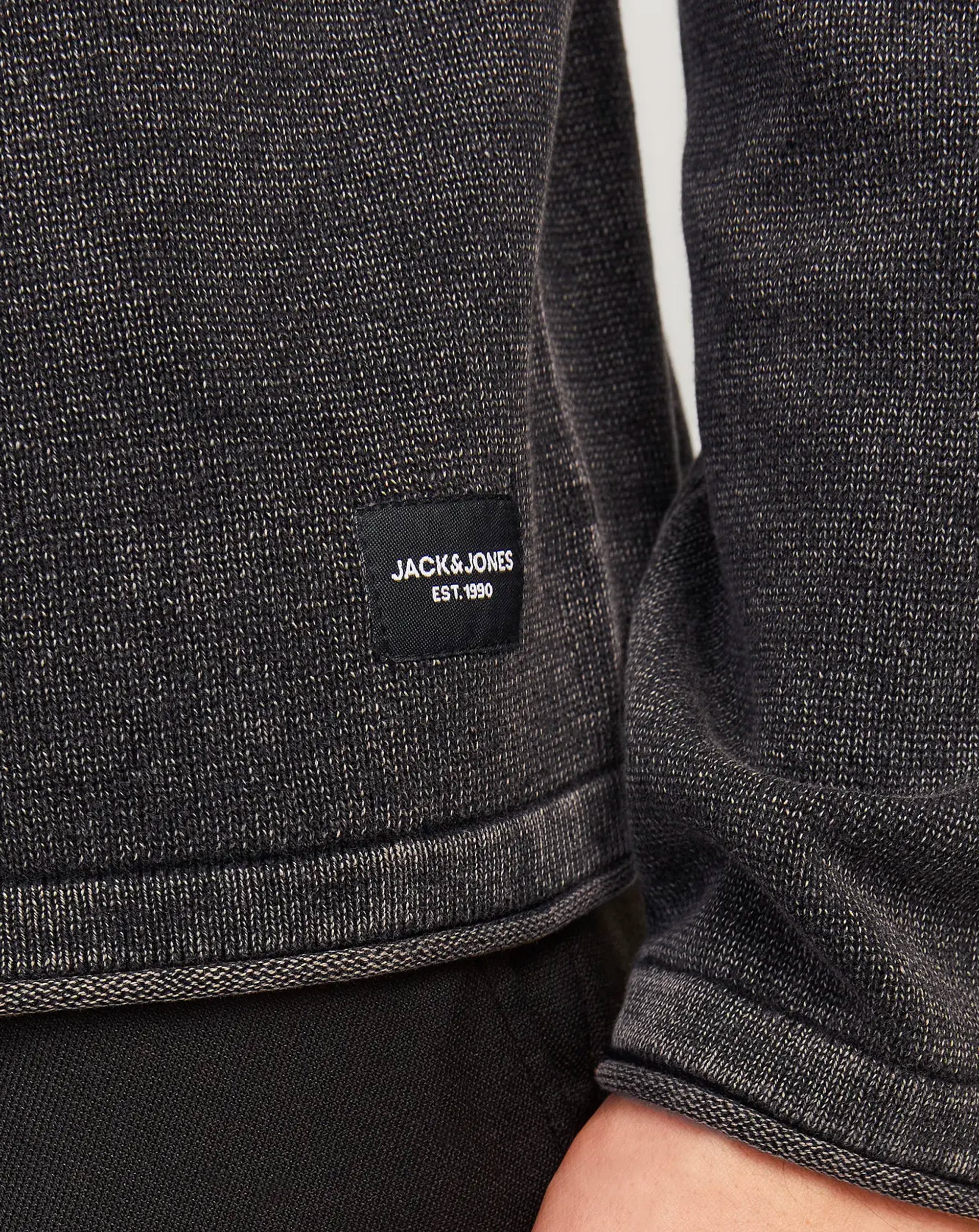 Jack & Jones JJELEO Knit crew neck CAVIAR