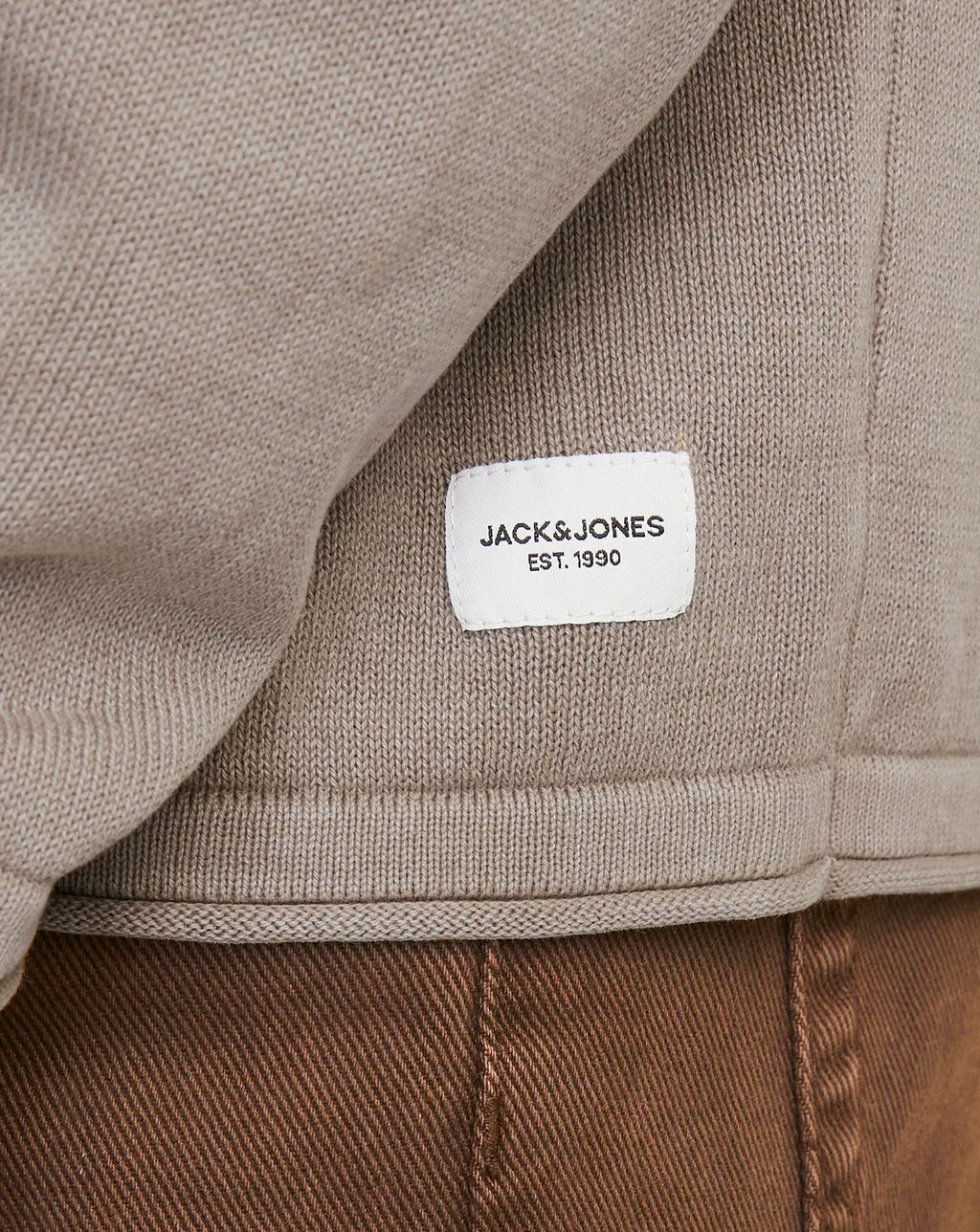 Jack & Jones JJELEO Knit crew neck CROCKERY