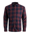 Jack & Jones JJEgingham checked Flannel Long Sleeve Shirt Port Royale