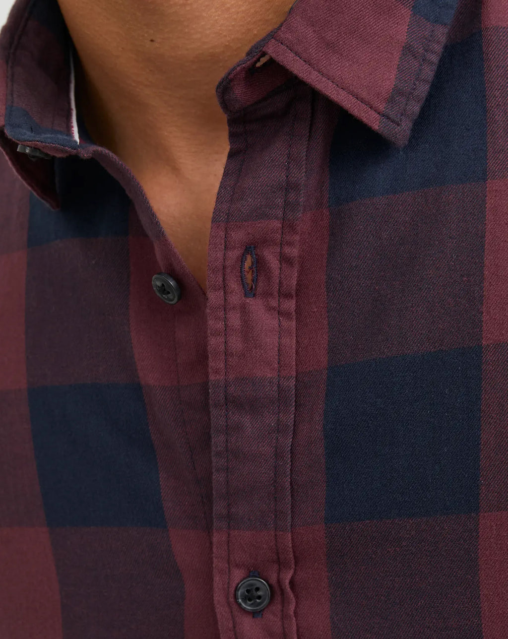Jack & Jones JJEgingham checked Flannel Long Sleeve Shirt Port Royale