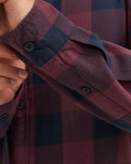 Jack & Jones JJEgingham checked Flannel Long Sleeve Shirt Port Royale