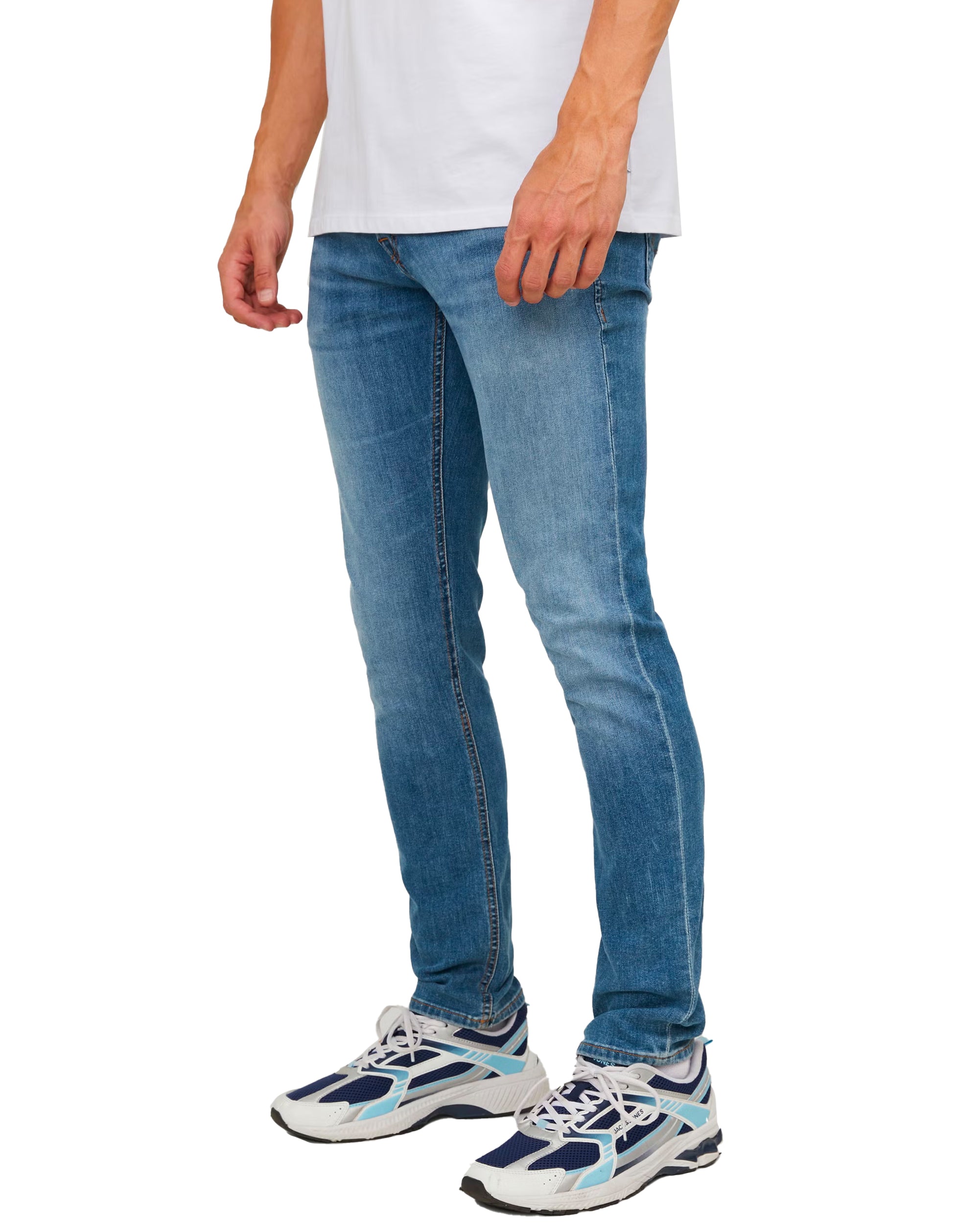 Jack & Jones JJIGlenn Slim Fit Jean MID BLUE
