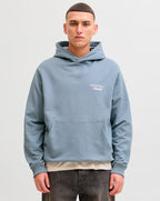 Jack & Jones JJ Overhead Hoodie light brushed with a soft inside finish Tradewinds