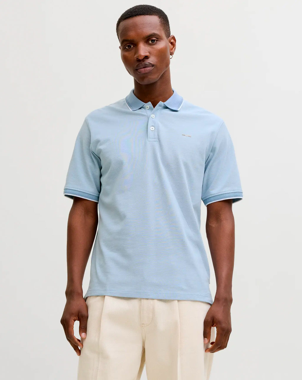 Jack & Jones JJRBLUALVES Polo Shirt Ashley Blue Melange