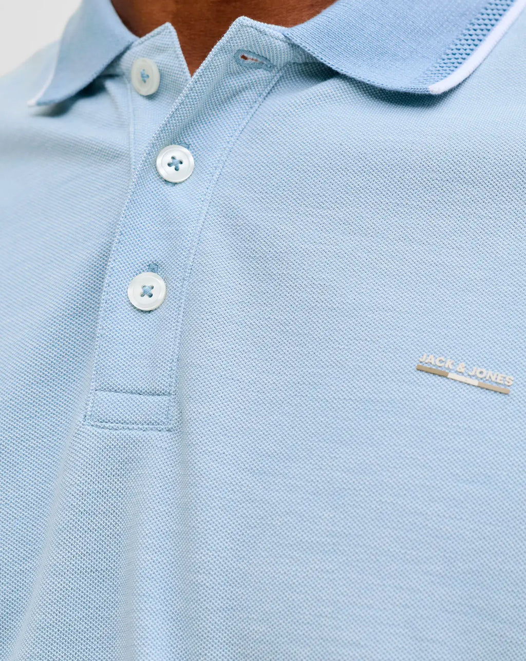 Jack & Jones JJRBLUALVES Polo Shirt Ashley Blue Melange