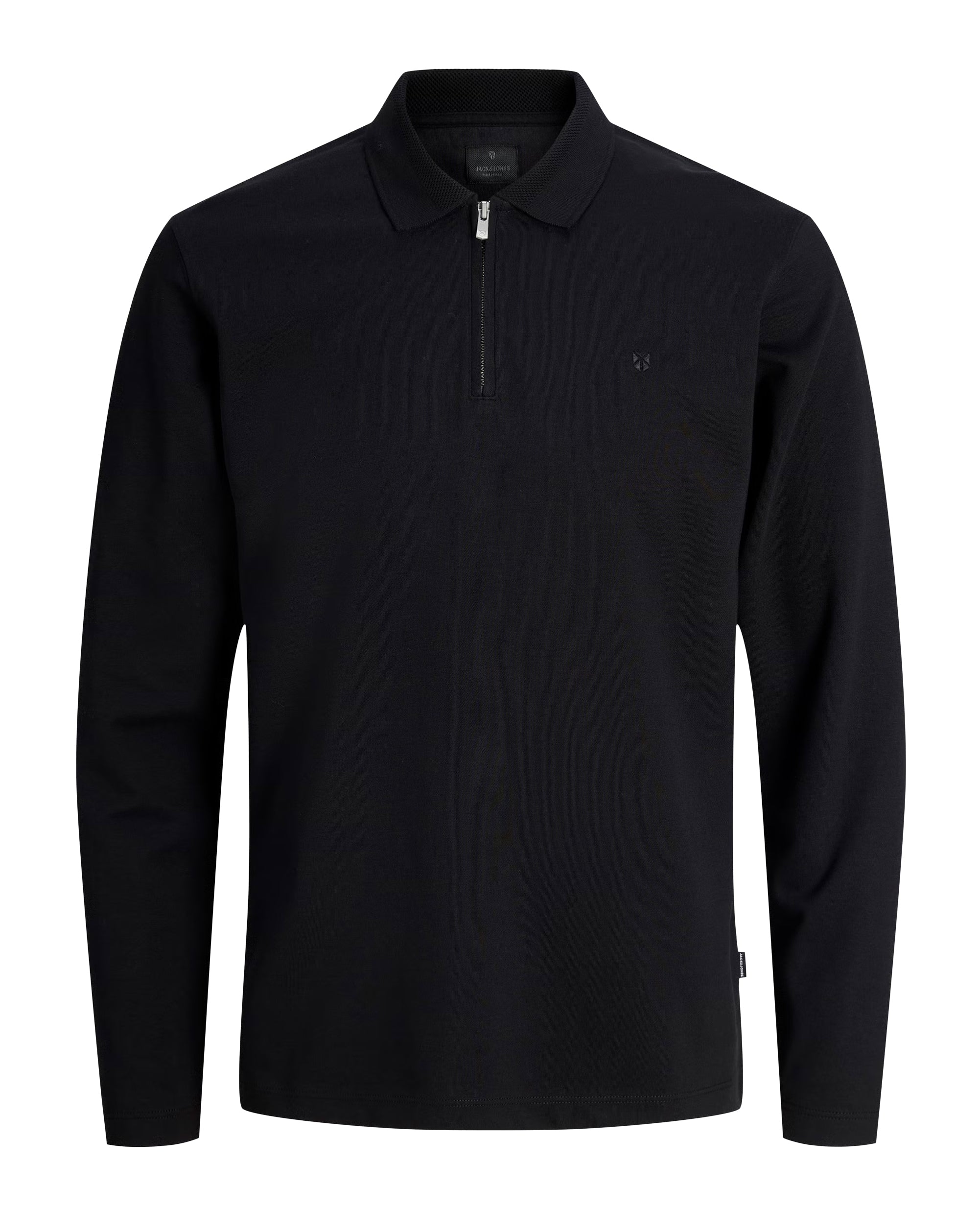 Jack & Jones JPRBLAETHAN POLO Long Sleeve TOP Black