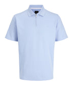 Jack & Jones JPRBLAETHAN Short Sleeve Zip polo CHAMBRAY BLUE