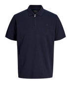 Jack & Jones JPRBLAETHAN Short Sleeve Zip polo Night Sky