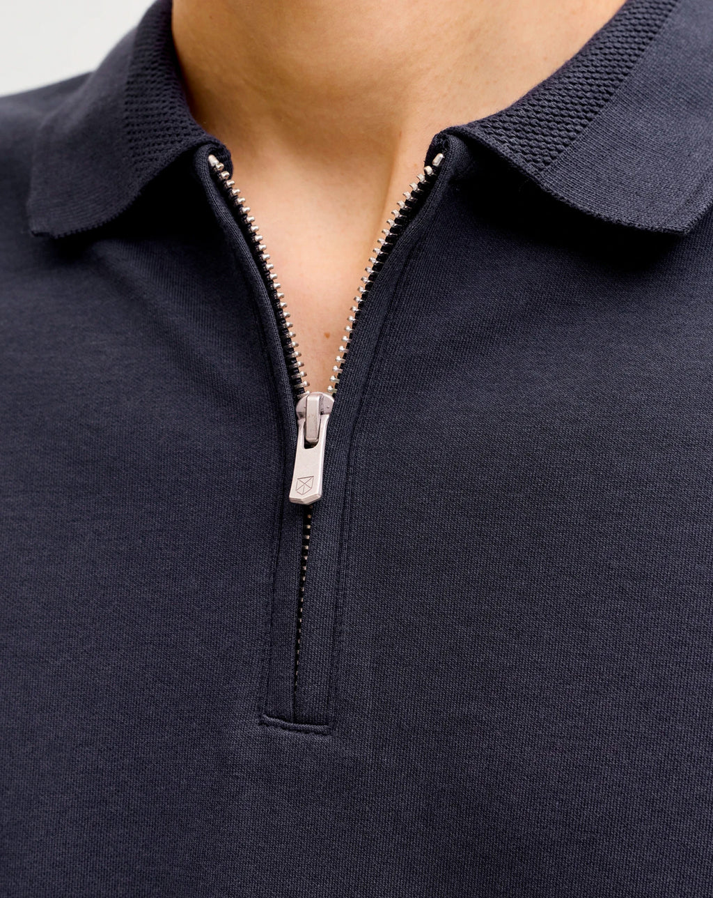 Jack & Jones JPRBLAETHAN Short Sleeve Zip polo Night Sky