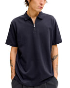 Jack & Jones JPRBLAETHAN Short Sleeve Zip polo Night Sky