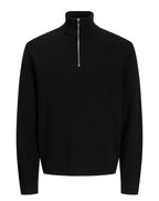Jack & Jones JPR BLAMILANO Stitch Knit Half Zip Black