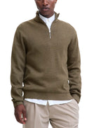 Jack & Jones JPR BLAMILANQ Stitch Knit Half Zip Stone Grey Melange