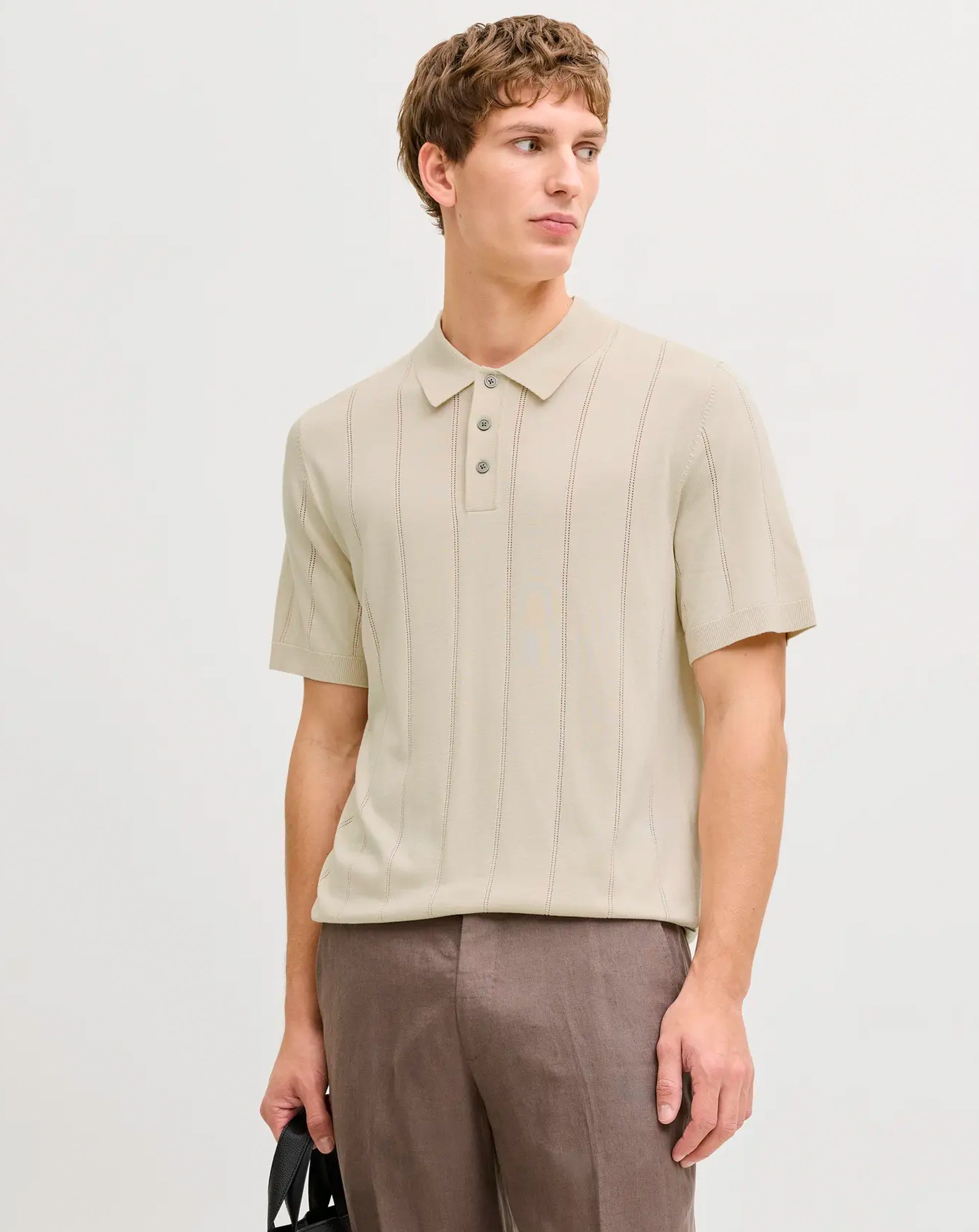 Jack & Jones JPRBLA William Structure Knit Polo Ancient Scroll