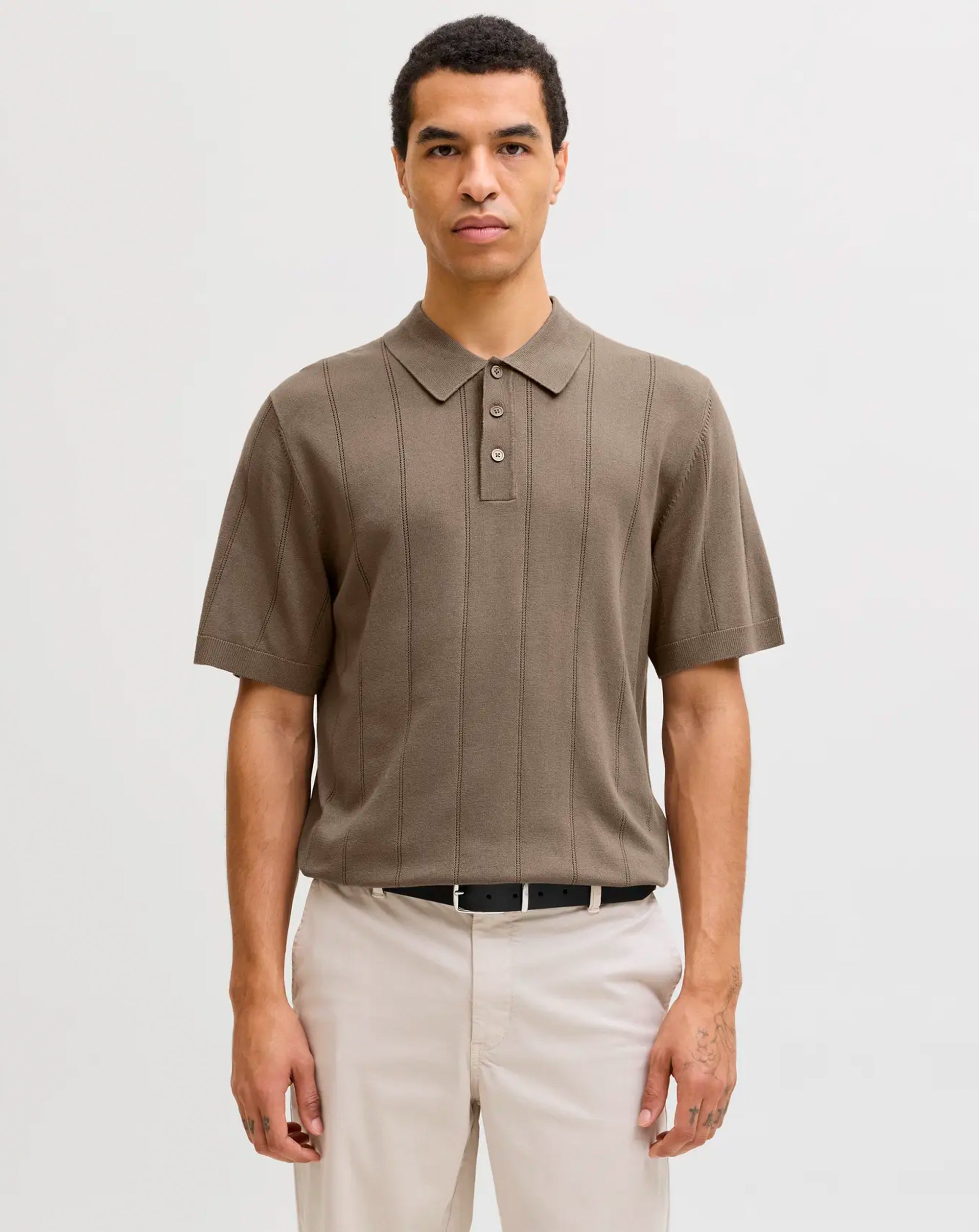 Jack & Jones JPRBLA William Structure Knit Polo Morel