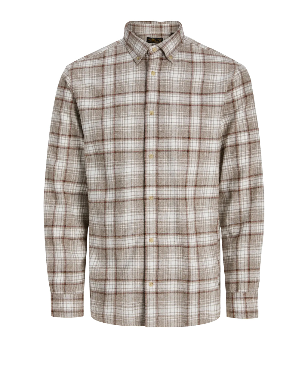 Jack & Jones JPRBluharvey flannel check Long Sleeve Shirt Plaza Taupe