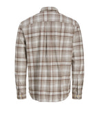 Jack & Jones JPRBluharvey flannel check Long Sleeve Shirt Plaza Taupe