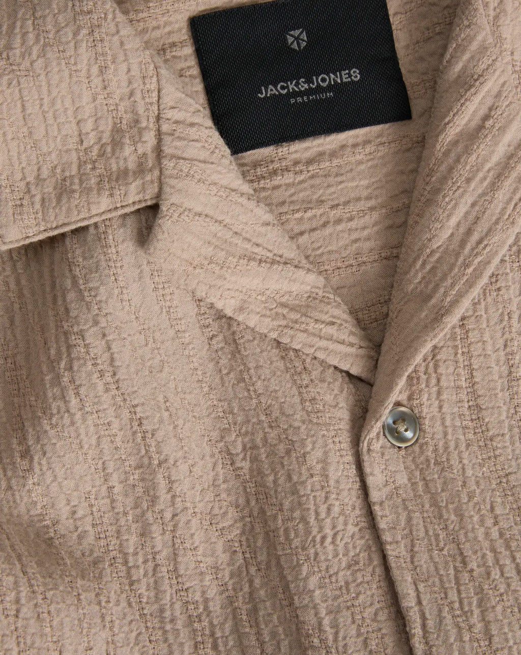 Jack & Jones Jacquard Short Sleeve Shirt Aluminum