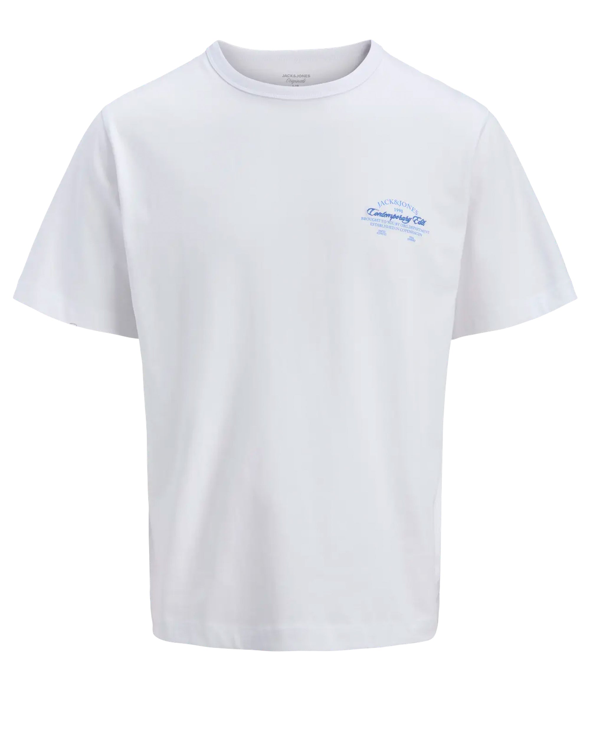 Jack & Jones Jornantucket Script chest tee BRIGHT WHITE