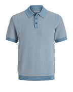 Jack & Jones Knit Polo Short Sleeve Ashley Blue/Twist
