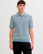 Jack & Jones Knit Polo Short Sleeve Ashley Blue/Twist
