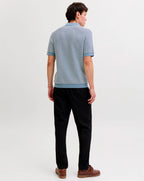 Jack & Jones Knit Polo Short Sleeve Ashley Blue/Twist
