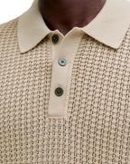 Jack & Jones Knit Polo Short Sleeve Whitecap Gray/Twist