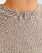 Jack & Jones Milano Stitch Knit Crew Neck Greige / Melange