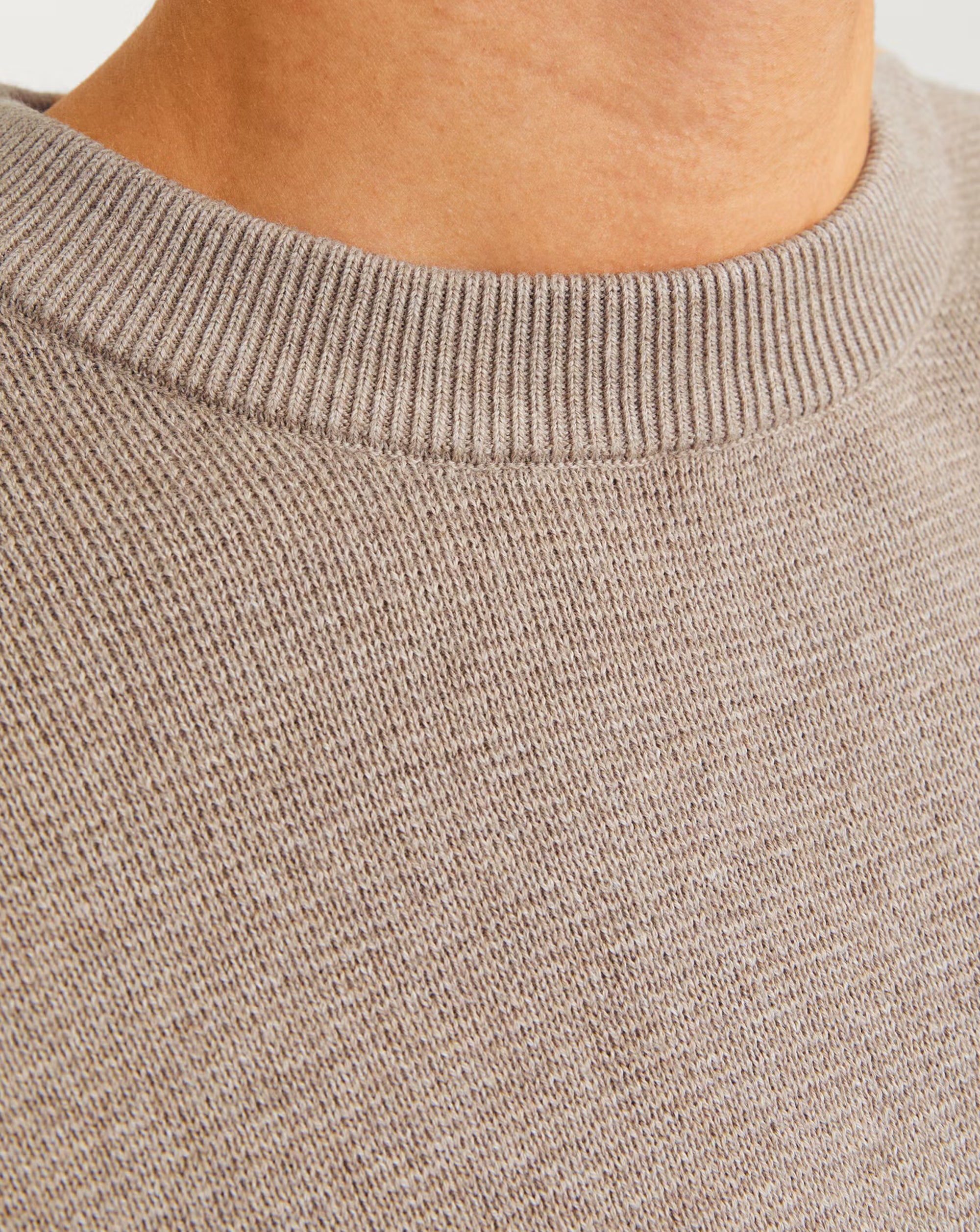 Jack & Jones Milano Stitch Knit Crew Neck Greige / Melange
