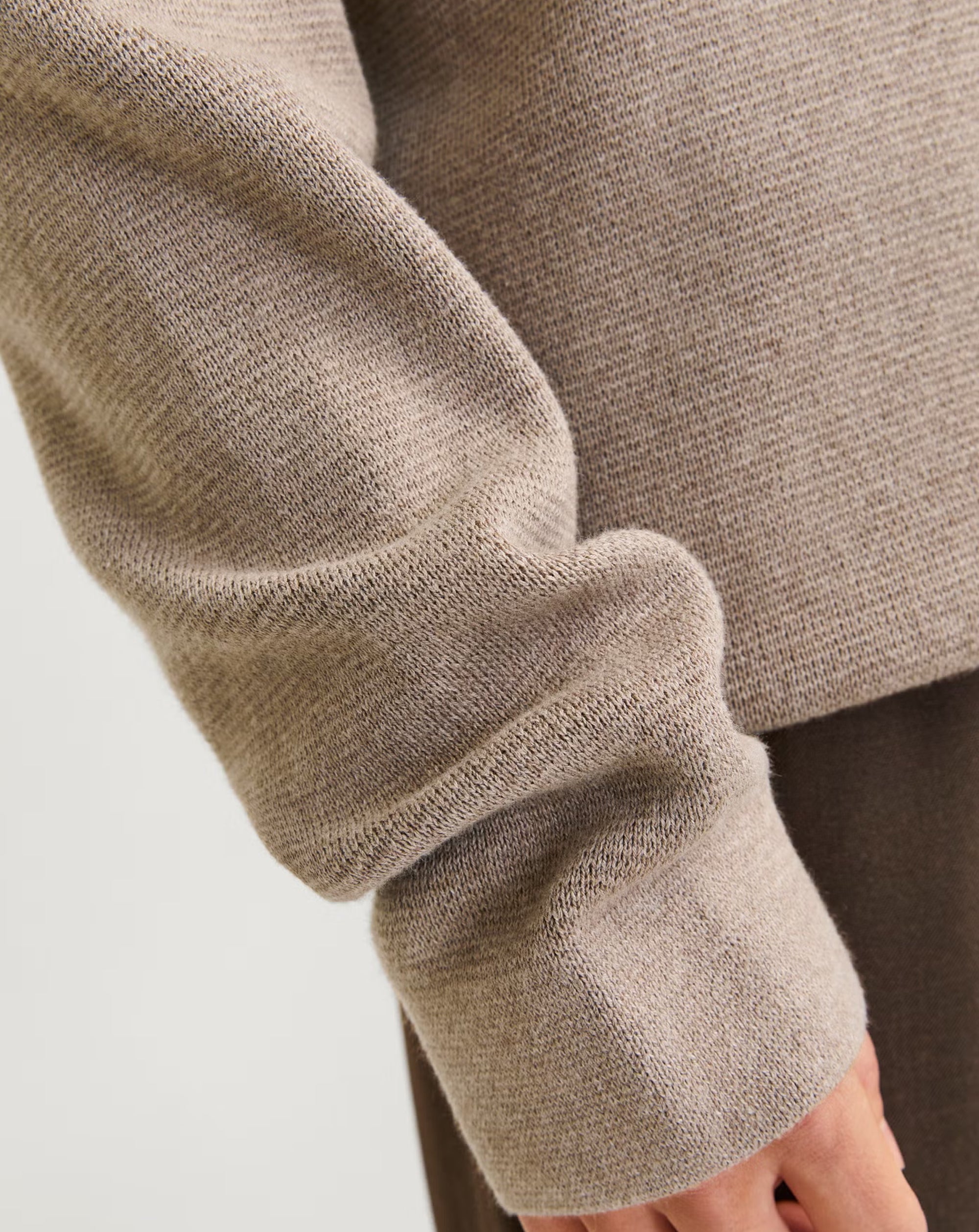 Jack & Jones Milano Stitch Knit Crew Neck Greige / Melange