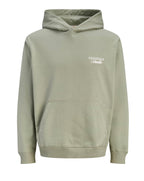 Jack & Jones Overhead Hoodie light brushed with a soft inside finish Seagrass