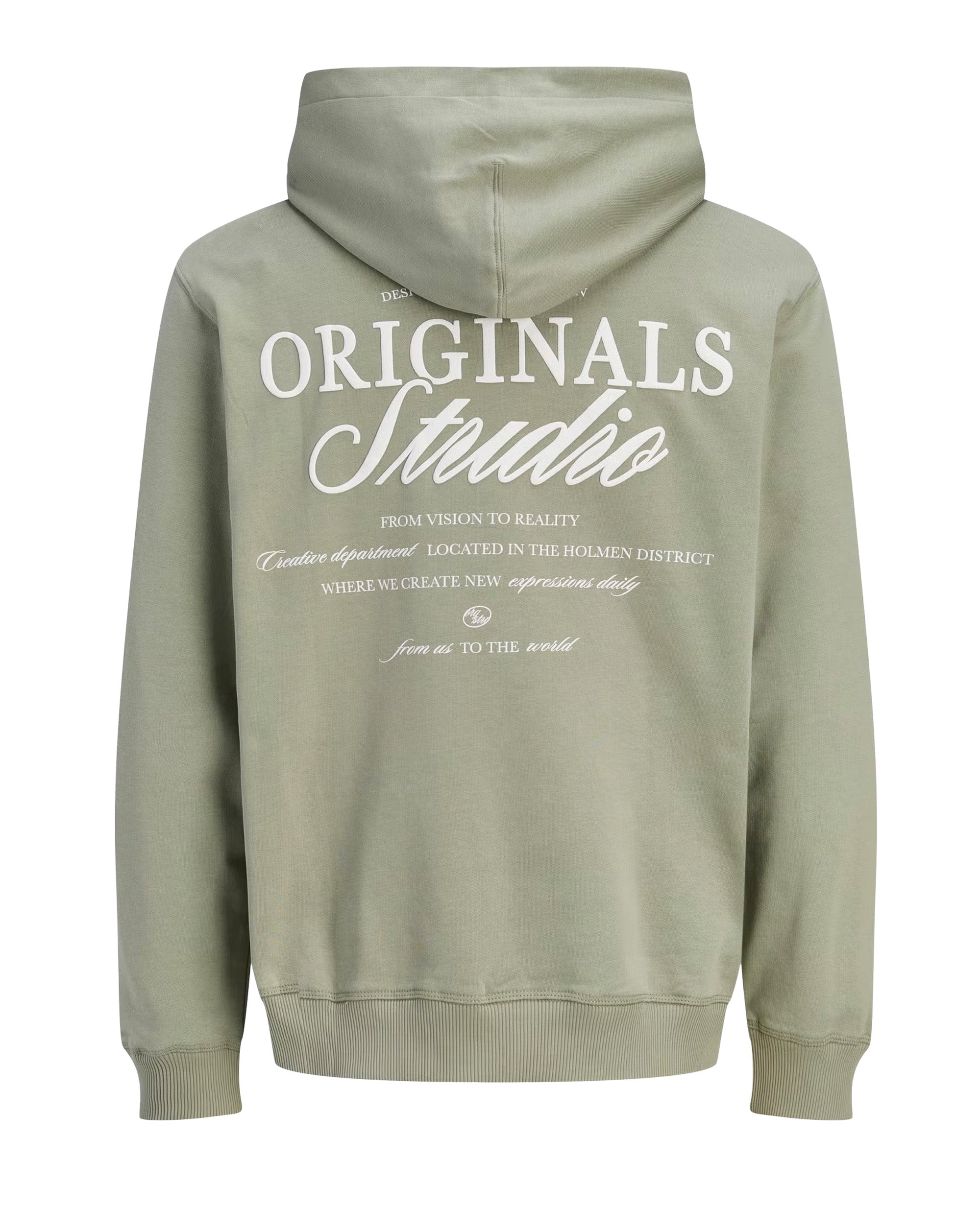 Jack & Jones Overhead Hoodie light brushed with a soft inside finish Seagrass