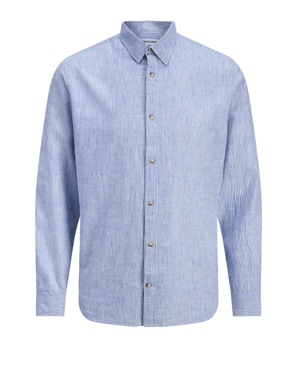 Jack & Jones Stripes Linen Blend Shirt BLUE