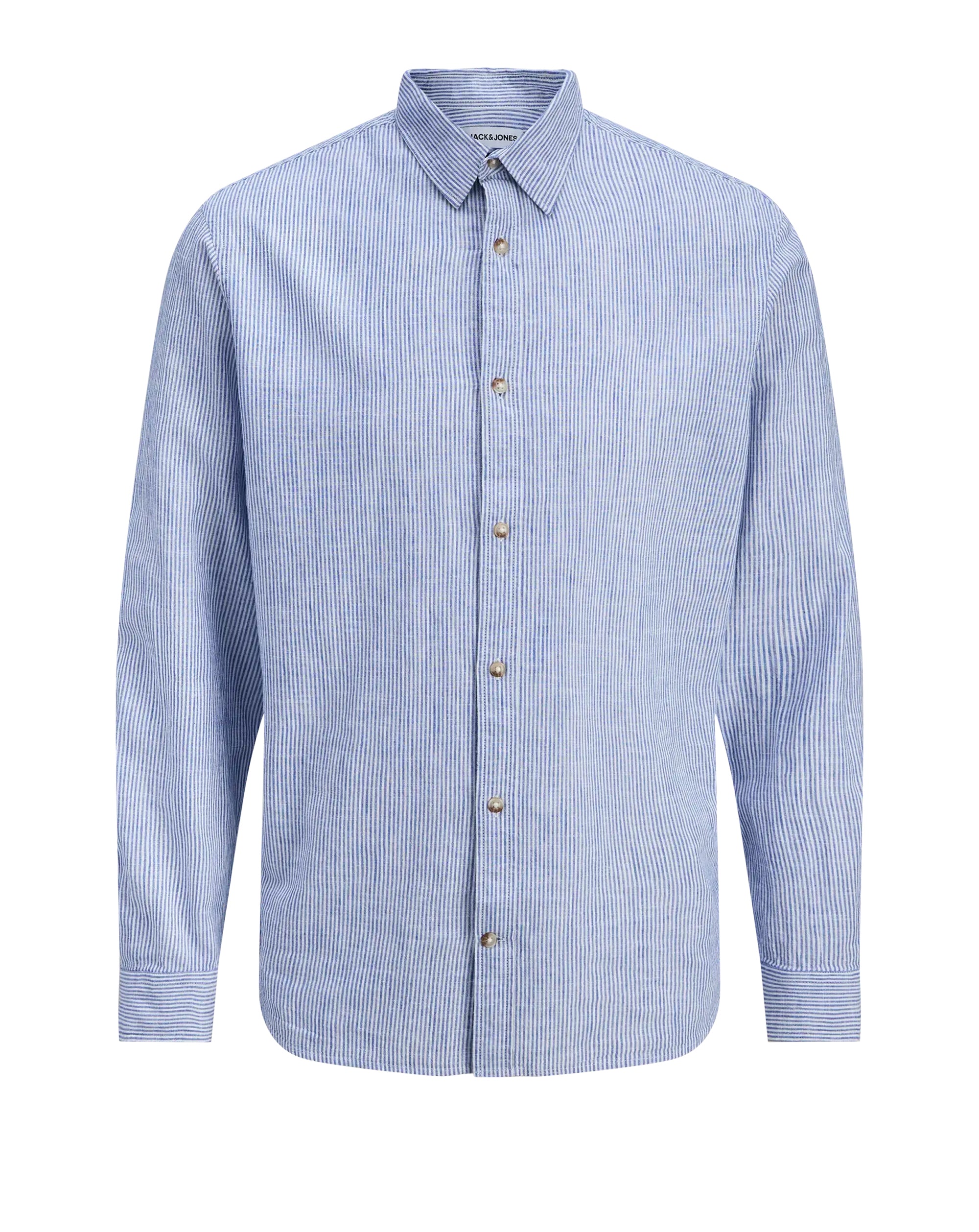 Jack & Jones Stripes Linen Blend Shirt BLUE