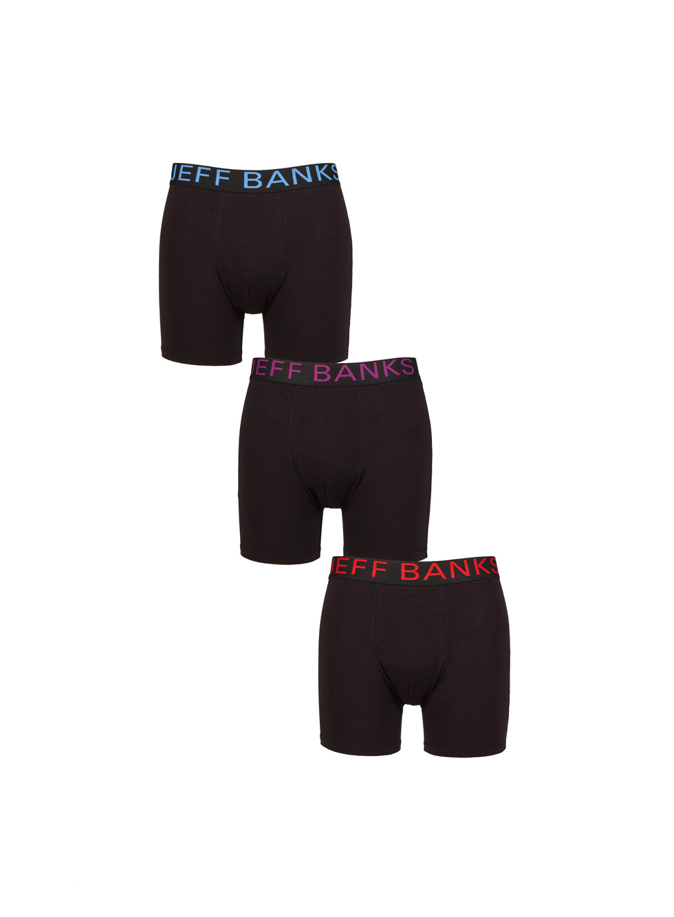 Jeff Banks plain bamboo trunks underwear boxers BLACK