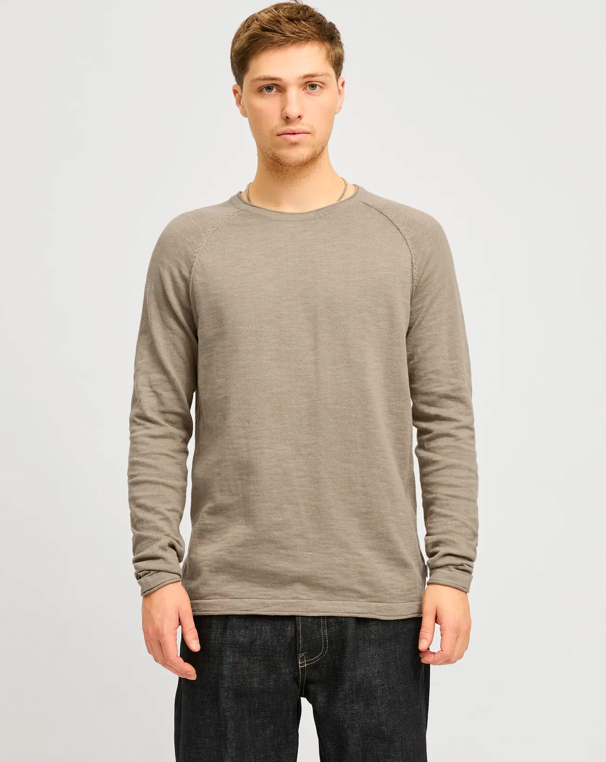 Jack & Jones Jjbreeze Knit Crew Neck Jumper Crockery