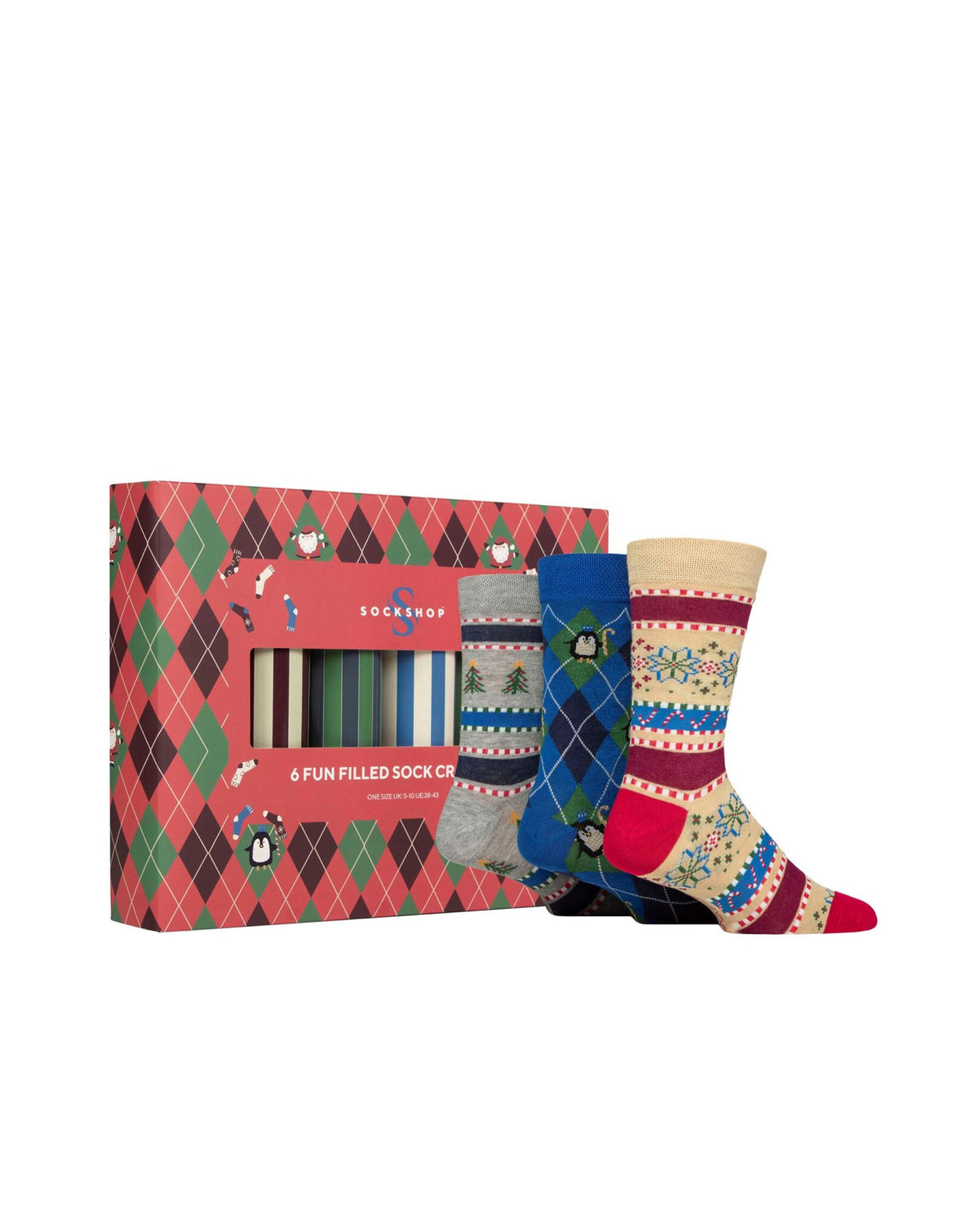 Sockshop 6 Funfilled Sock Crackers ASSORTED