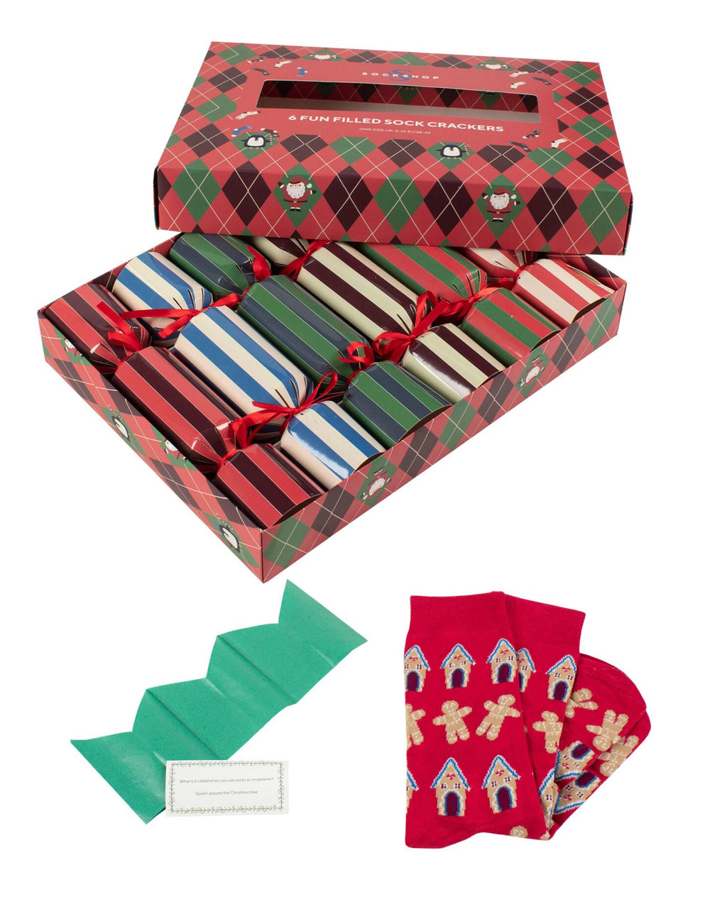 Sockshop 6 Funfilled Sock Crackers ASSORTED