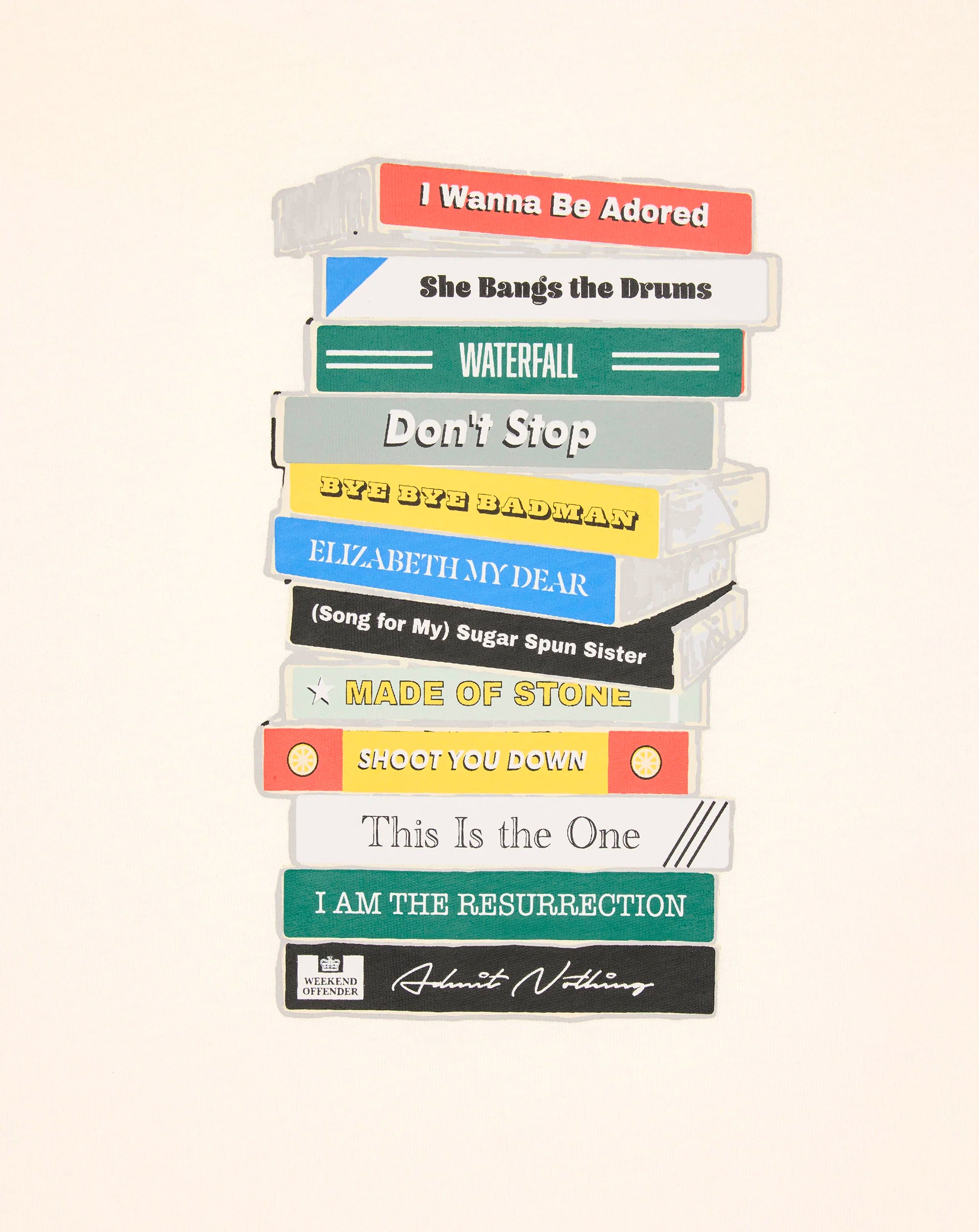 Weekend Offender Limone Tape graphic T-Shirt Ghost